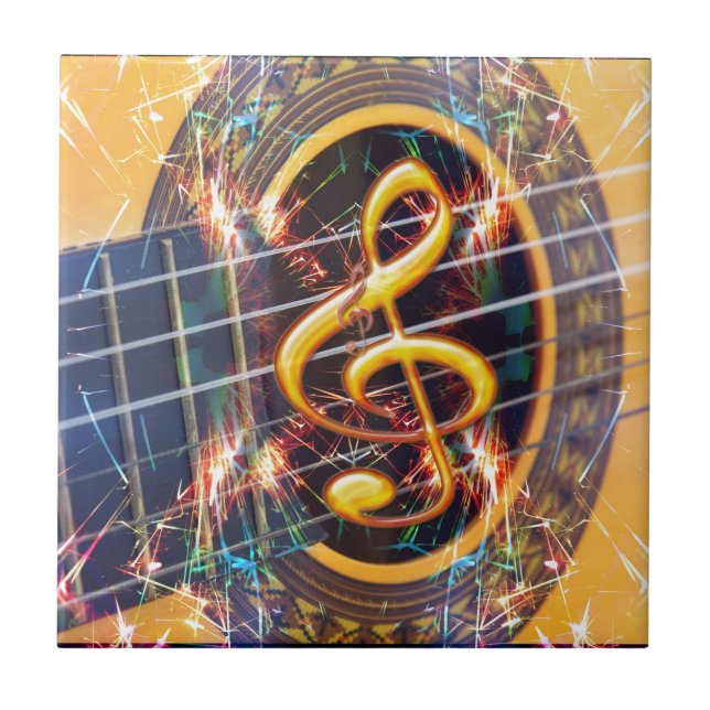 Guitarra Acústica Psicodélica, design de partitura (Frente)