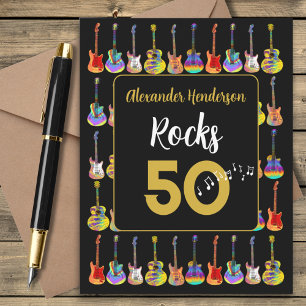 Guitarra Aniversário 50 Rocks 50 Personalizado