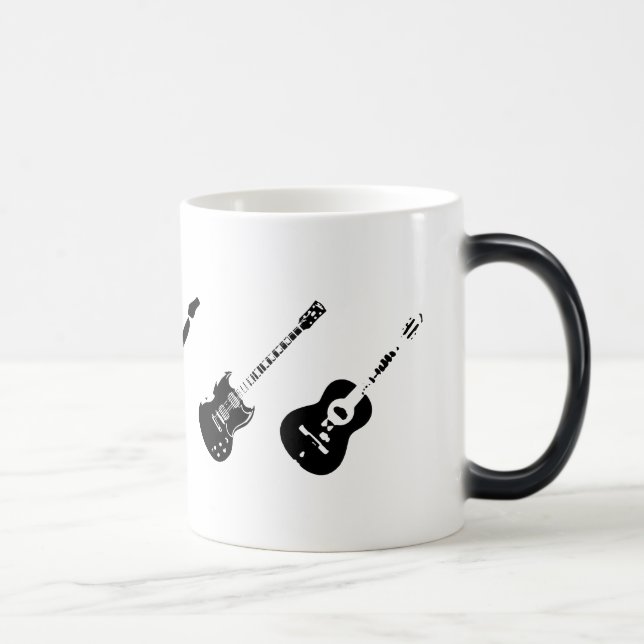 Guitarra aparecendo que Morphing a caneca (Direita)