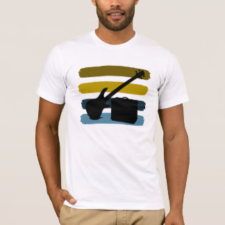 Guitarra baixa e camisa do ampère