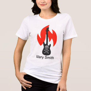 Guitarra Crânio e Flame