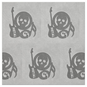 Guitarra da música do metal e tecido do crânio