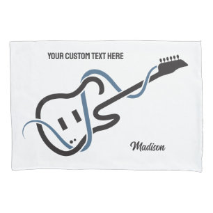 Guitarra Estilizada de Nome e Texto Personalizada