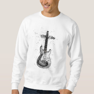 Guitarra estratocaste camisa cruz cristã