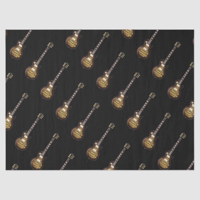 Guitarra no lenço de papel preto (Frente )