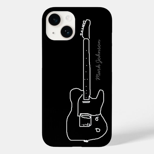 guitarra personalizada no preto (Verso)