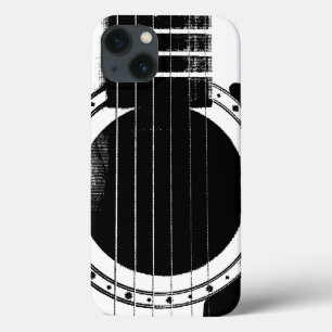 Guitarra preto e branco do vintage