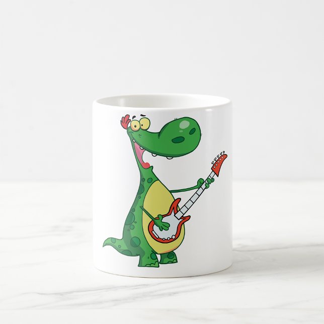 Guitarra tocando caneca de dinossauro (Criador carregado)