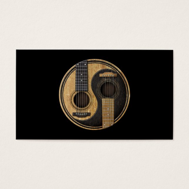 Guitarras acústicas antigas e Vestidas Yin Yang (Frente)
