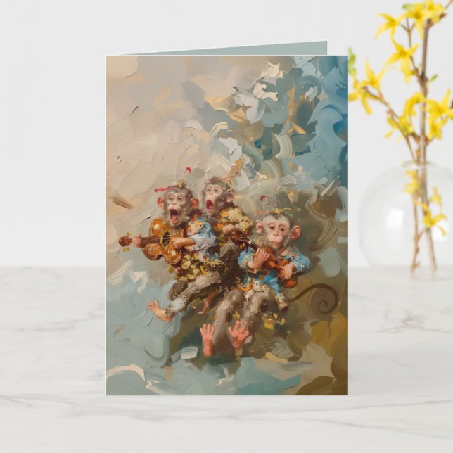 Guitarras - Cartão de Saudação Dobrado (Flor Amarela)