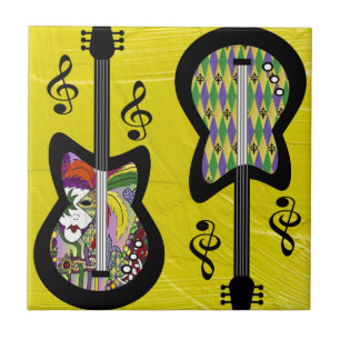 Guitarras Coloridas do Mardi Gras