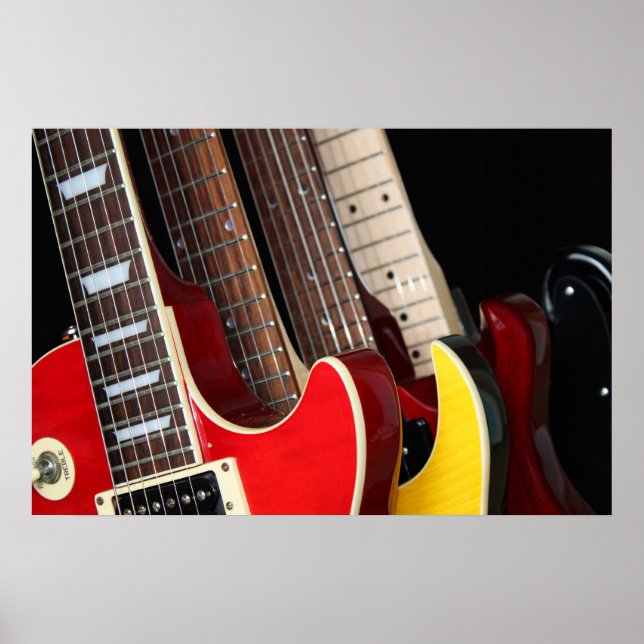 Guitarras elétricas Poster (Frente)