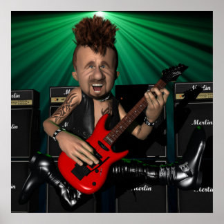 Guitarrista na Poster de Voo