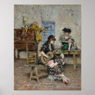 Guitarrista por Giovanni Boldini Impressão