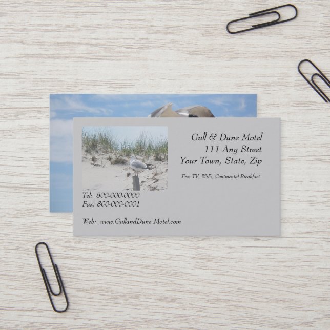 Gull no Cartão de visita de Posto (Frente/Verso In Situ)