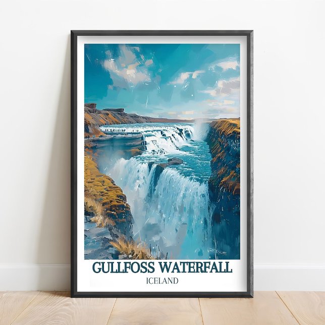 Gullfoss Waterfall Iceland Art - Gullfoss Poster - (Criador carregado)