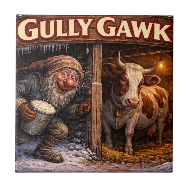 Gully Gawk Icelandic Yule Lad postcard (Frente)