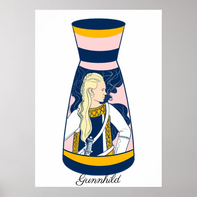 Gunnhild Viking Sorceress Poster (Frente)