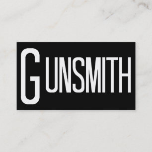 Gunsmith Black Simple Cartão de visita