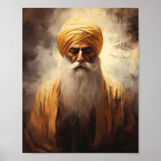 Guru Nānak Portrait - Sikh Poster