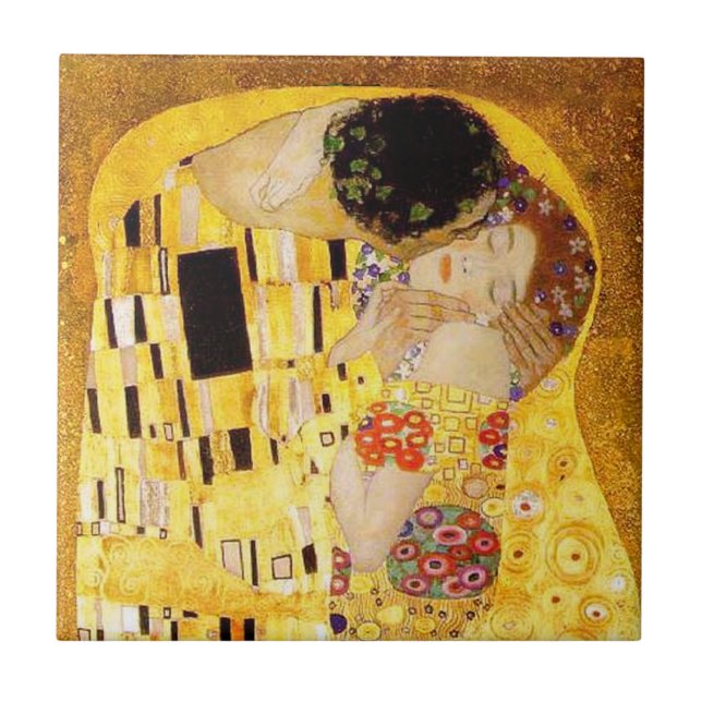 Gustav Klimt A Pintura Clássica Beija (Frente)