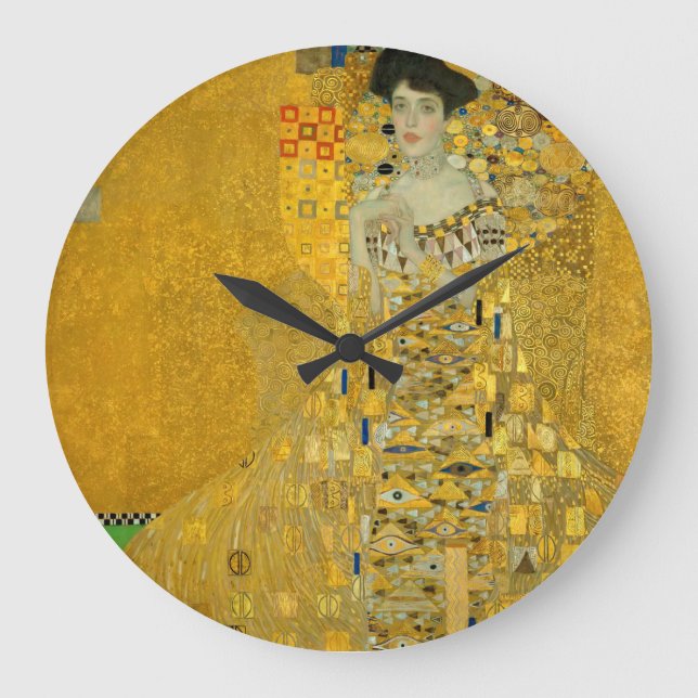 Gustav Klimt "Adele Bloch-Bauer I" Relógio Grande (Frente)