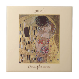 Gustav Klimt Azulejo Cerâmico Beijo