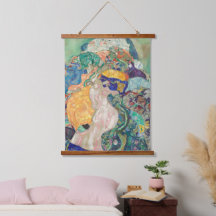 Gustav Klimt Baby Cradle 1978 Antiga Pintura Famos