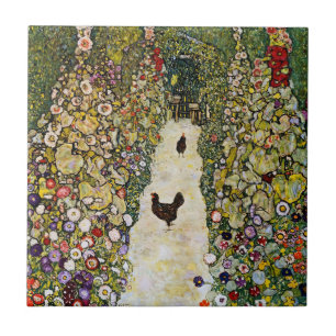 Gustav Klimt - Caminho do Jardim com Galinhas