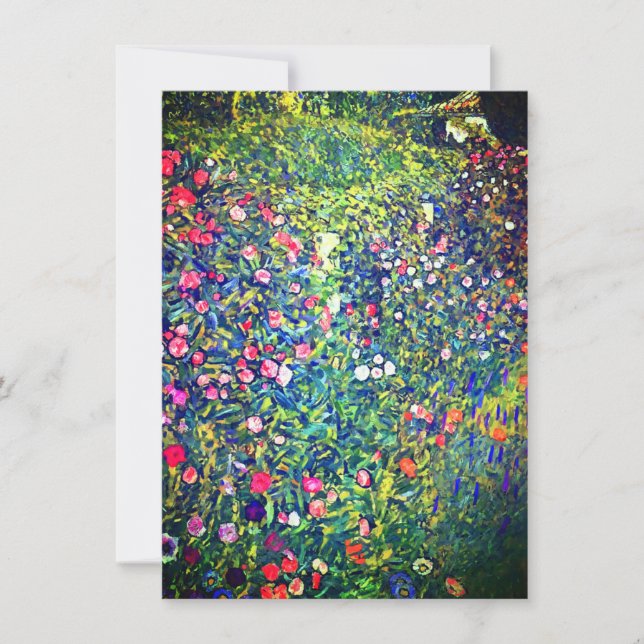 Gustav Klimt - Cartão de Jardim Italiano (Frente)