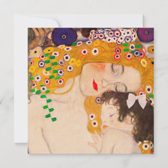 Gustav Klimt - Convite para Mãe e Filho (Frente)