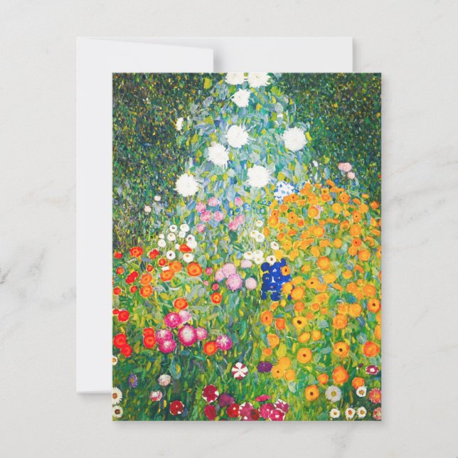 Gustav Klimt - Convites para Jardins Flores (Frente)