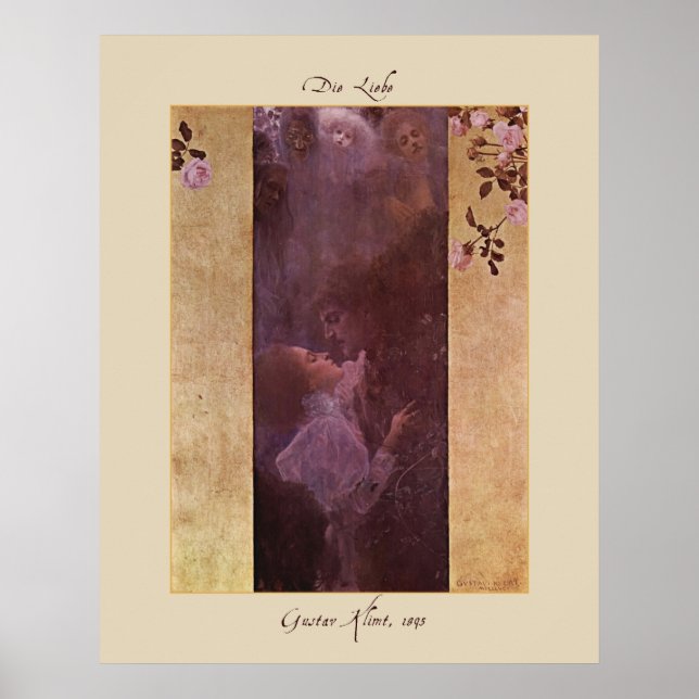Gustav Klimt Die Liebe (The Love)1895 Poster (Frente)