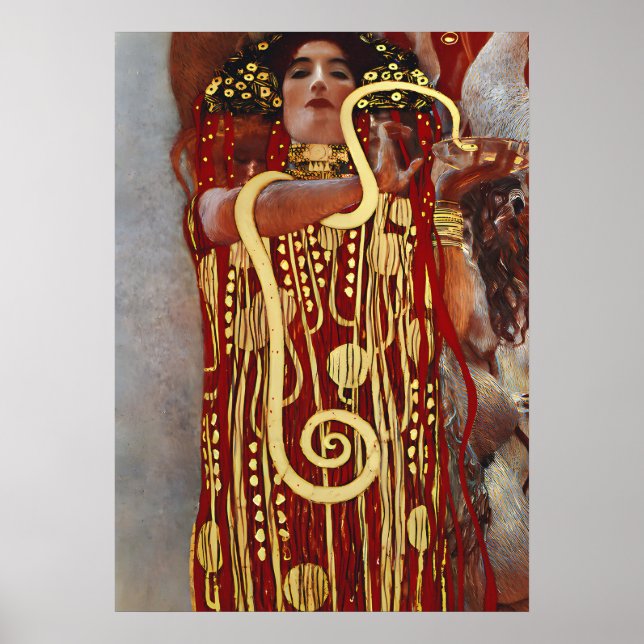 Gustav Klimt Hygieia Posters e Impressões (Frente)