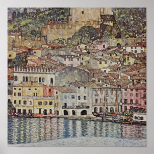Gustav Klimt - Impressão de malcesina (lago Garda