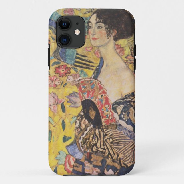 Gustav Klimt Lady Com capas de iphone De Ventilado (Verso)