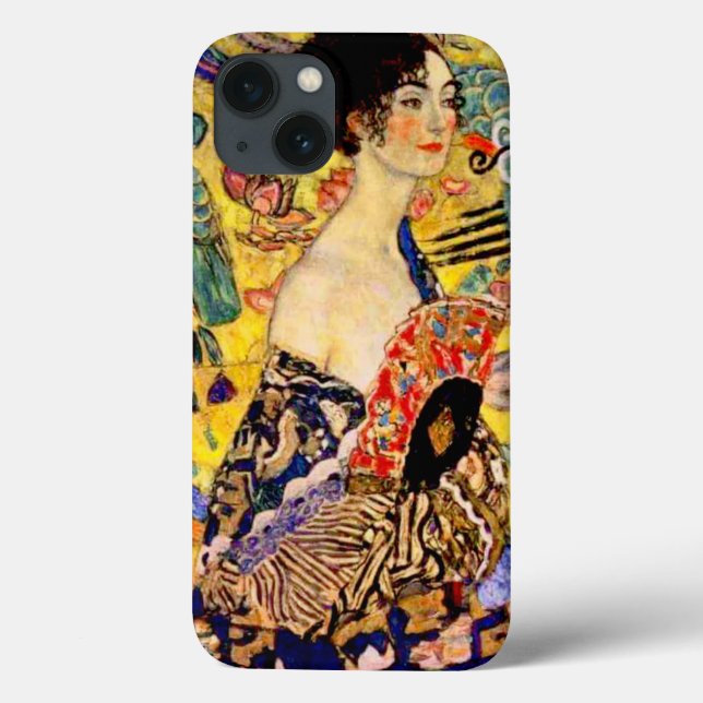 Gustav Klimt Lady com ventilador (Verso)