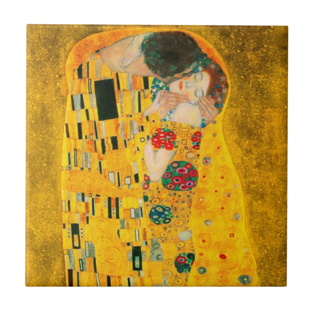 Gustav Klimt O Beijo (Frente)
