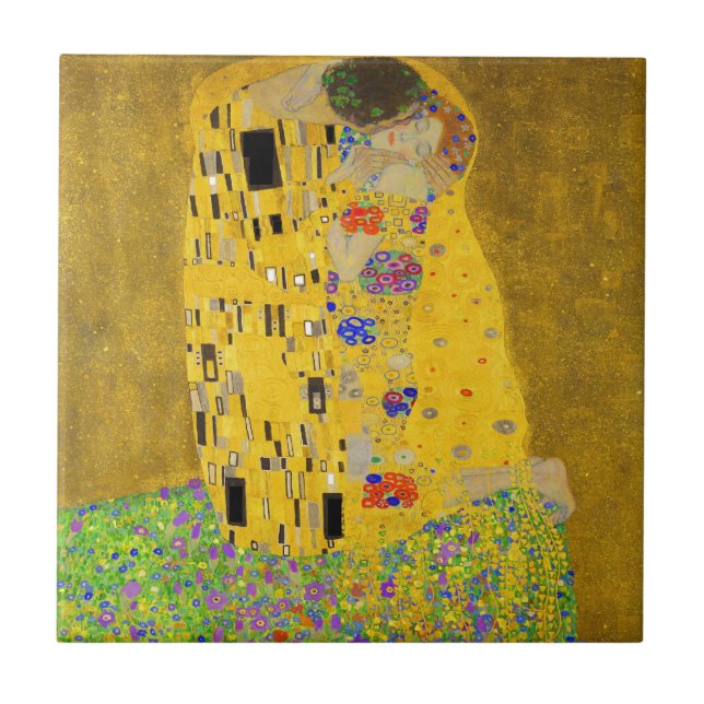 Gustav Klimt O Beijo (Frente)