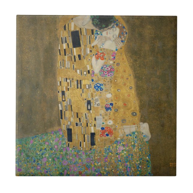 Gustav Klimt - O Beijo (Frente)