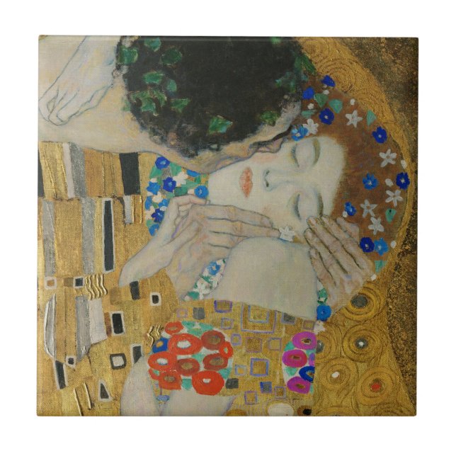 Gustav Klimt O Beijo (Frente)