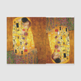 Gustav Klimt, O Beijo, Papel    Tecido