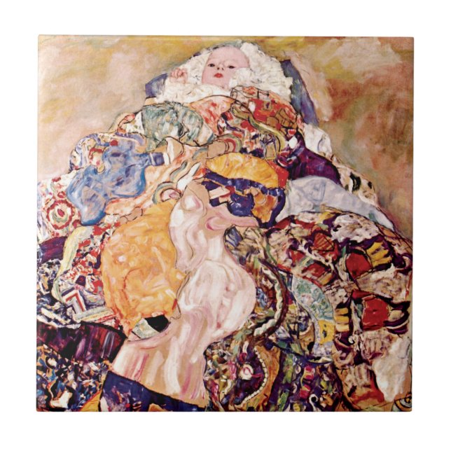 Gustav Klimt - O Berço - Recém-Nascido (Frente)