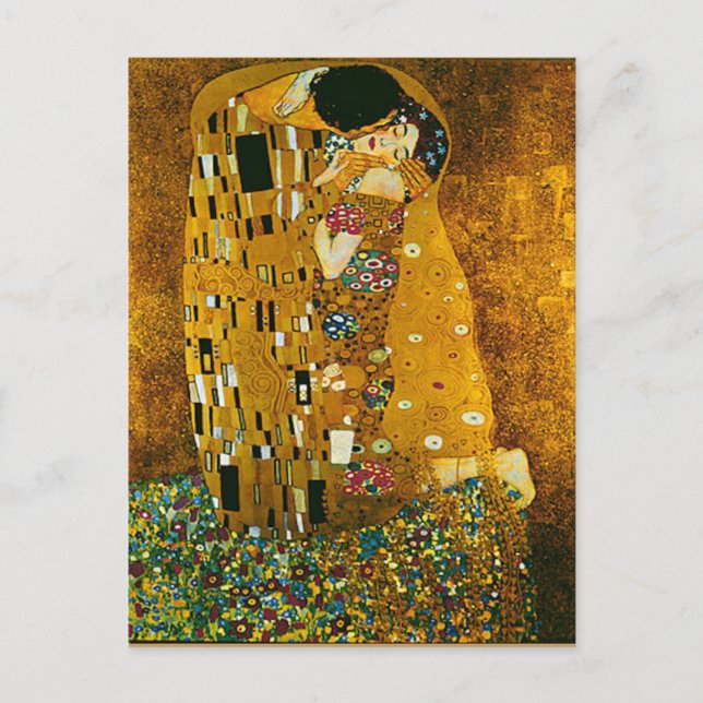 Gustav Klimt - O Cartão de Posto Beijo (Frente)