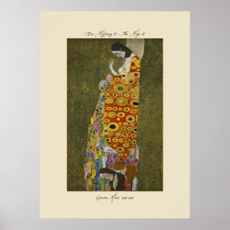 Gustav Klimt O Poster Hope II 1907-1908