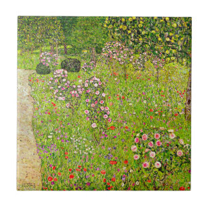 Gustav Klimt Orchard com Rosas