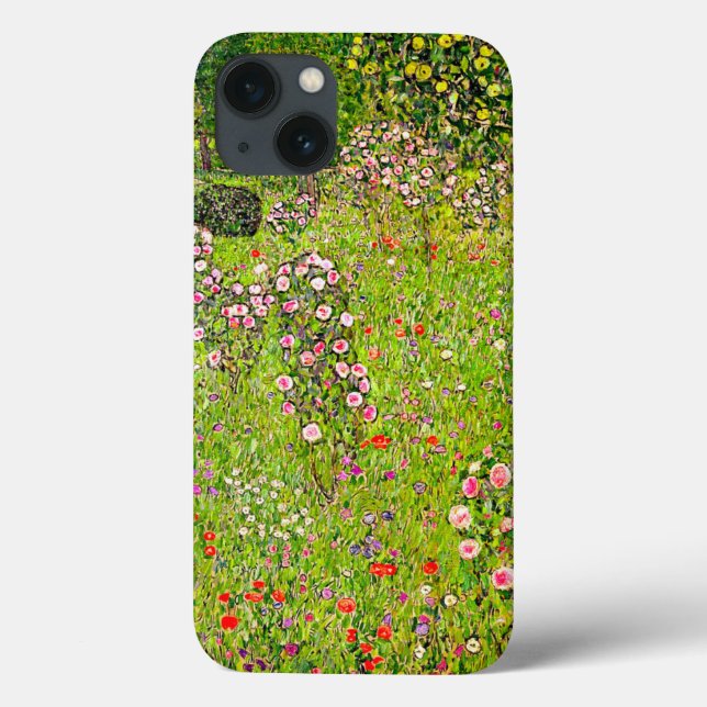Gustav Klimt Orchard com Rosas (Verso)