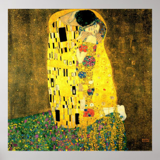 Gustav Klimt - Poster do Beijo