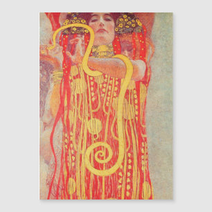 Gustav Klimt Red Woman Dourada pintura Cobra