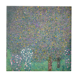 Gustav Klimt - Rosebushes debaixo das Árvores